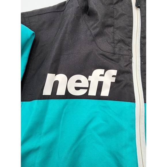 Neff Throwback Poncho Tech Shred Jacket, Men's Large, Orange / ‎ Blue EUC - Picture 9 of 16